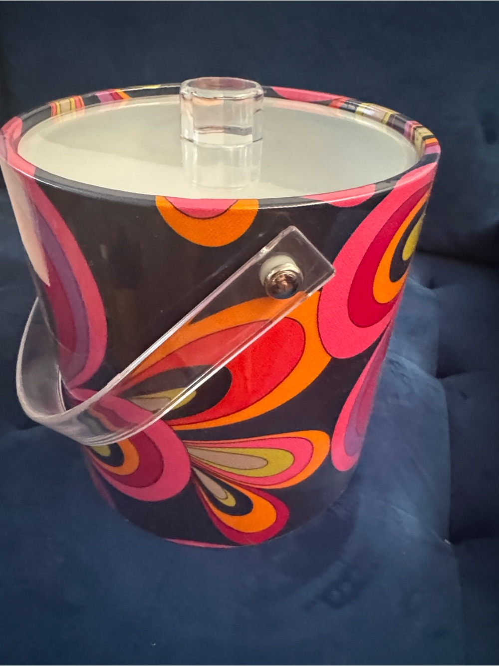 Trina Turk Retro Swirl Ice in groovy floral pattern